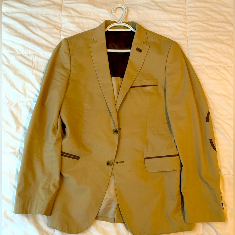 Konig Geneve Men’s Slim Fit Stretch Blazer